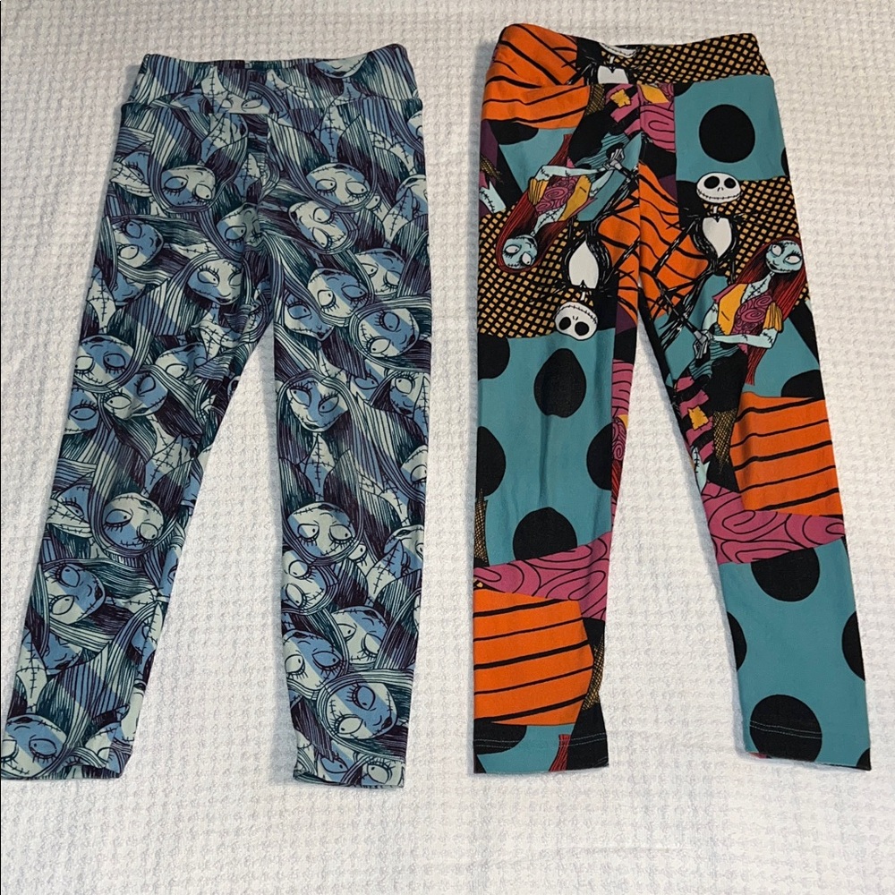 *RARE* Kids Halloween LuLaRoe Nightmare Before Christmas Leggings Set - Size S/M